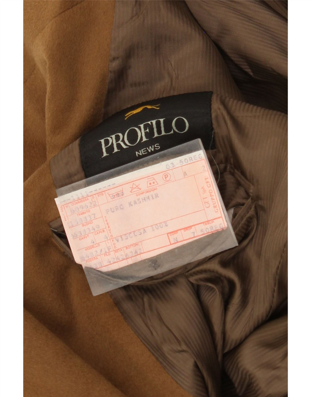PROFILO Chaqueta tipo blazer de 2 botones para hombre IT 50 Large Brown Cashmere