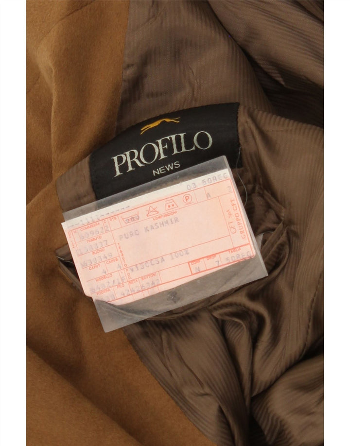 PROFILO Chaqueta tipo blazer de 2 botones para hombre IT 50 Large Brown Cashmere