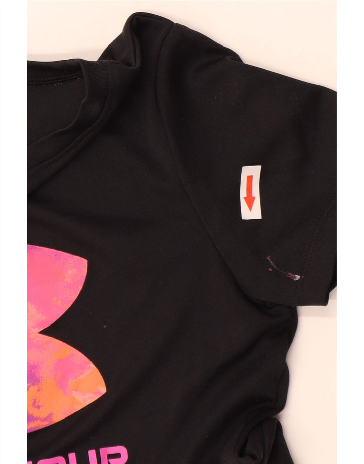 Under Armour Camiseta gráfica para niña 9-10 años Mediana Negro Poliéster