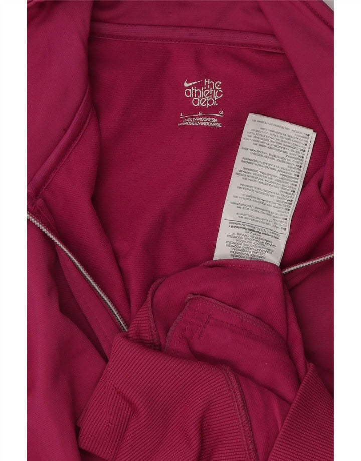 NIKE - Chaqueta de chándal para mujer, talla grande, color rosa, poliéster