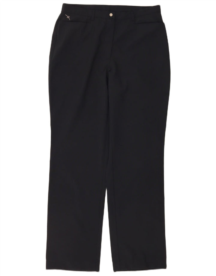 Chervo Pantalón Casual Recto Mujer W30 L32 Poliéster Negro