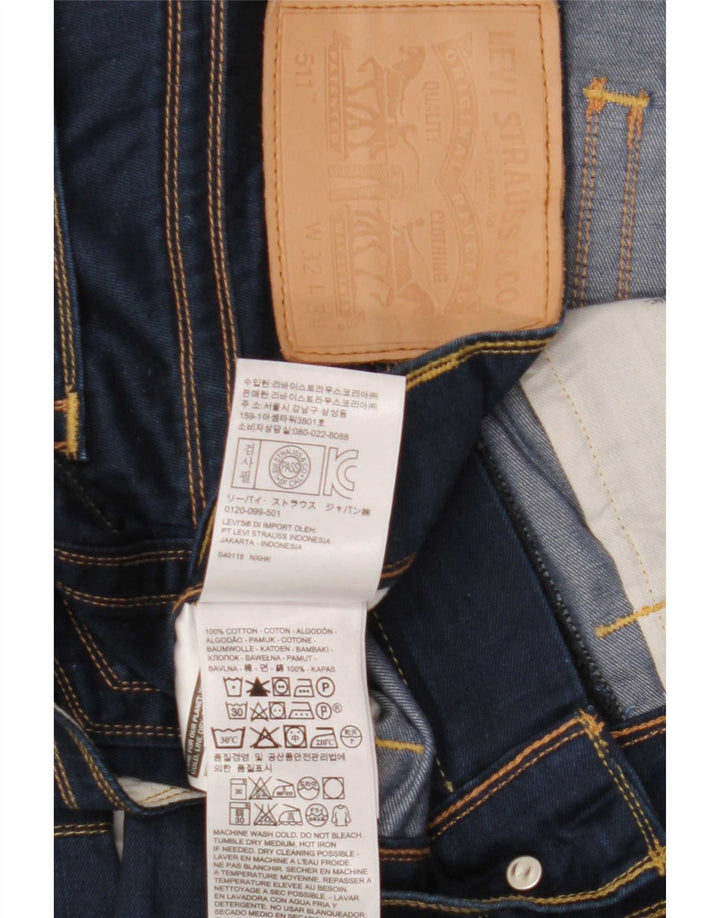 Levi's Hombre 511 Slim Jeans W32 L34 Algodón Azul Marino