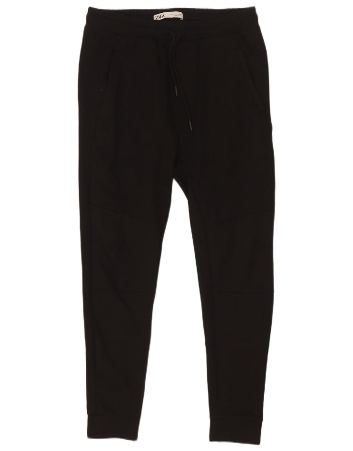 Zara Hombre Pantalón Chándal Joggers Medium Negro Poliéster