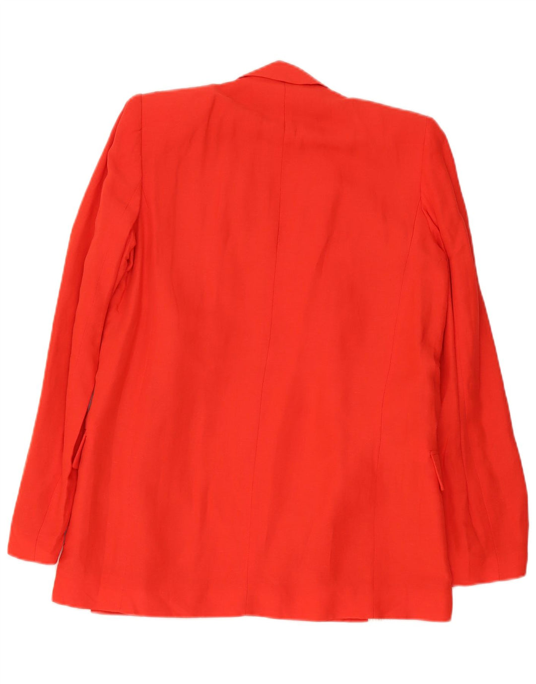 Zara Mujer Chaqueta Blazer Holgada UK 10 Small Viscosa Roja