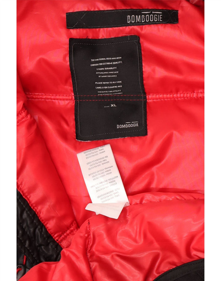 Bomboogie Chaqueta acolchada con gráfico para hombre UK 42 XL Poliéster negro