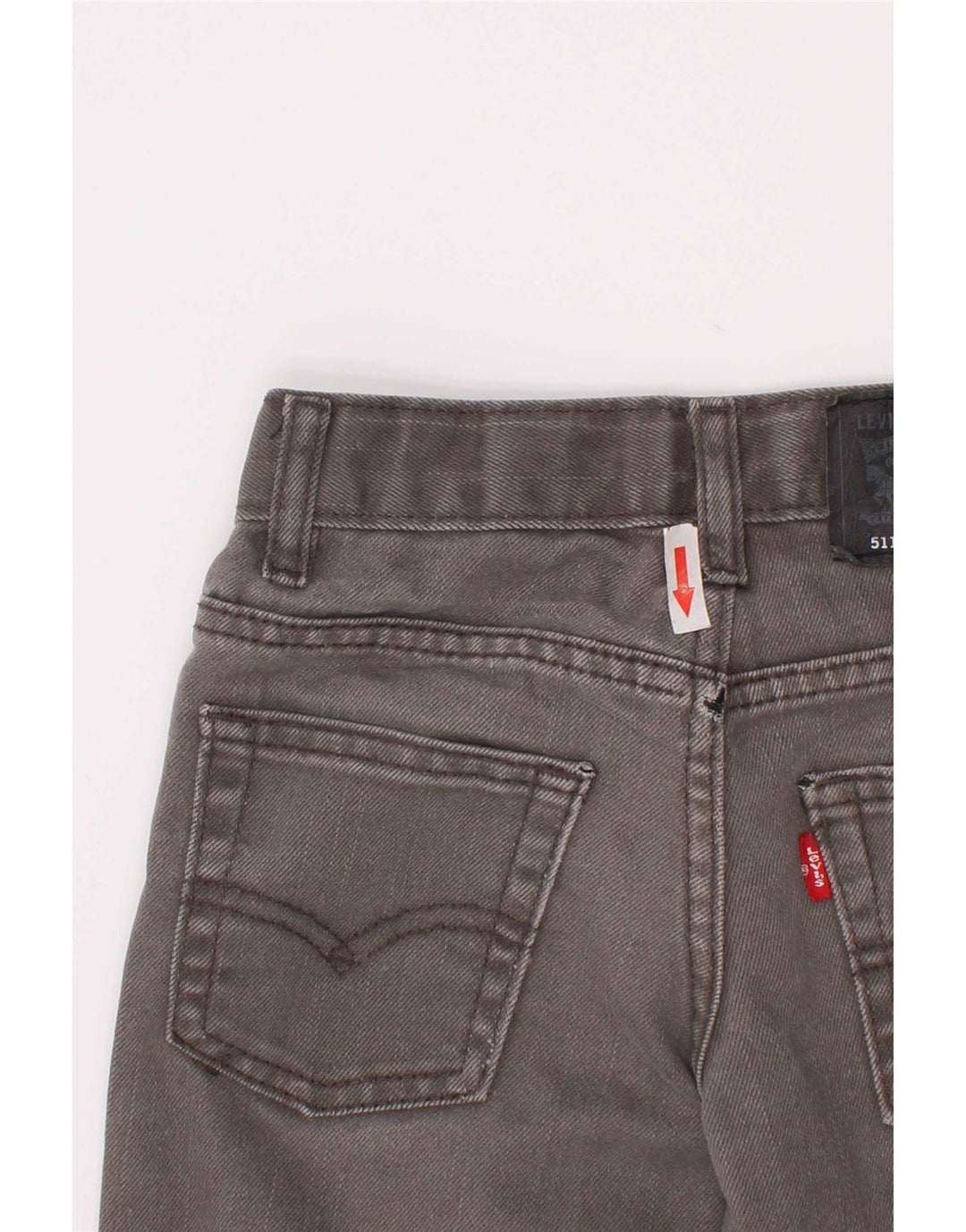 Levi's Vaqueros ajustados desgastados 511 para niños 4-5 años W22 L18 Algodón gris
