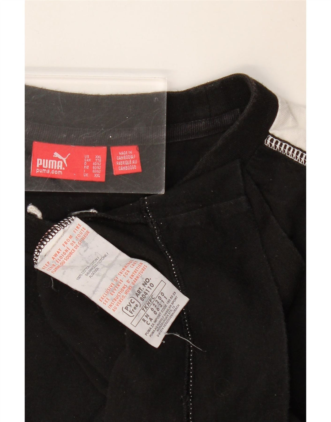 PUMA Camiseta gráfica para hombre Top 2XL Algodón color block negro