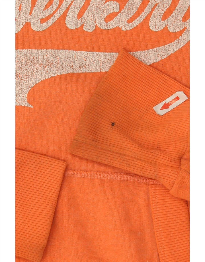 Superdry Jersey con capucha gráfica para mujer UK 10 Small Naranja Poliéster