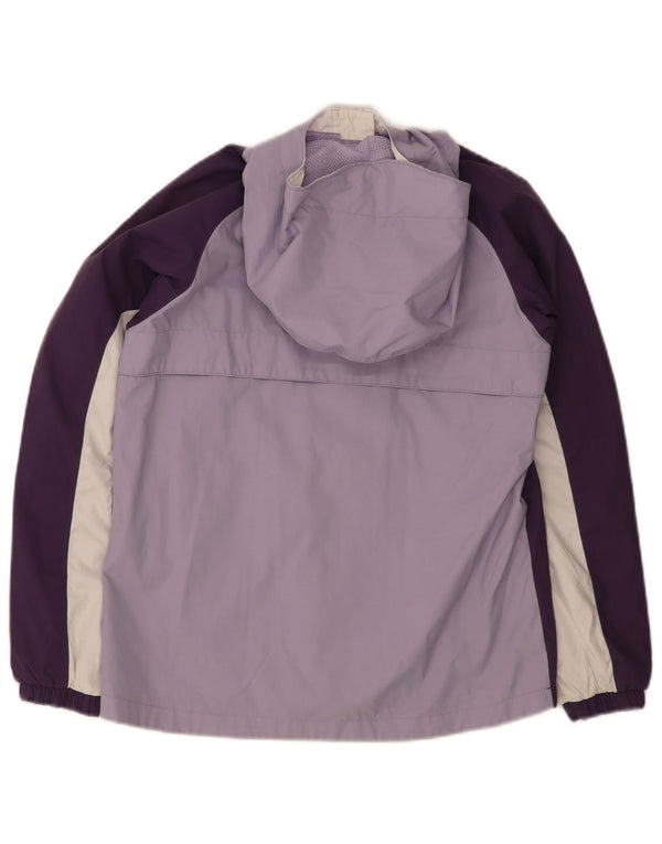 Columbia Chubasquero con capucha para niña 14-15 años Nylon color block morado