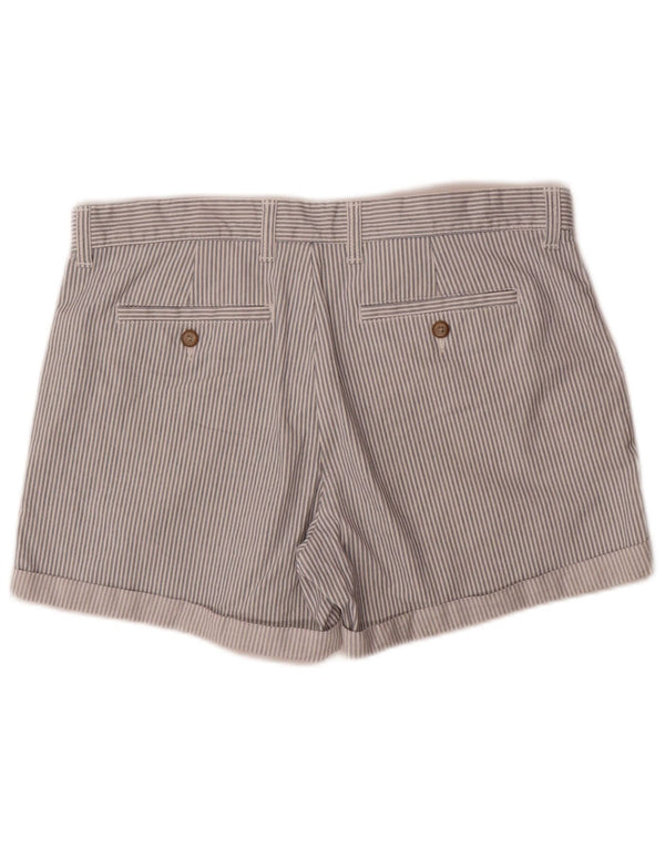 Gap Pantalones cortos chinos Girlfriend para mujer UK 40 Large W34 Algodón blanco a rayas