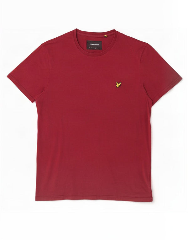 Lyle & Scott - Camiseta para hombre, talla grande, algodón burdeos