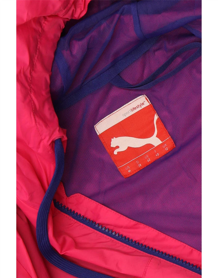 Puma Chaqueta impermeable con capucha para mujer UK 12 Medium Pink
