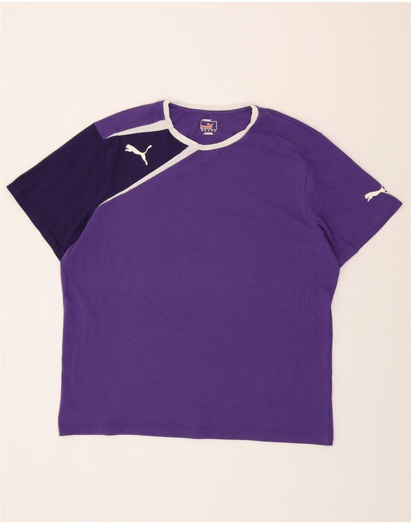 PUMA Camiseta gráfica para hombre Top XL Púrpura Colorblock Poliéster