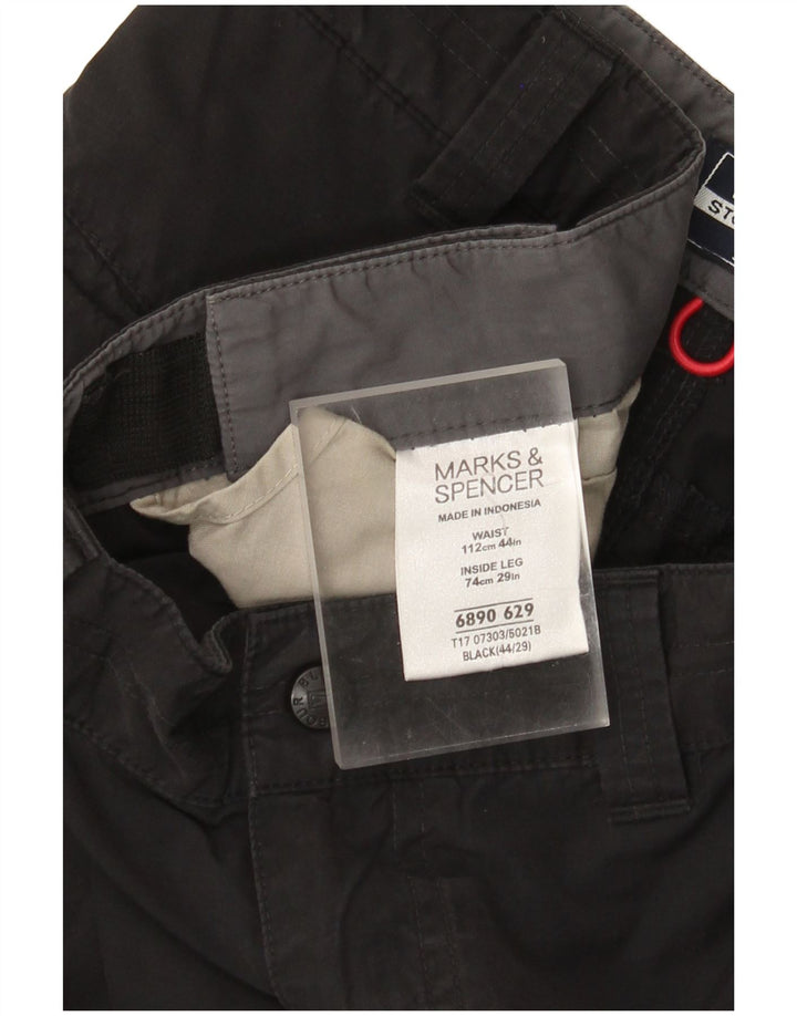 Marks & Spencer Pantalones cargo rectos para hombre W44 L29 Algodón negro