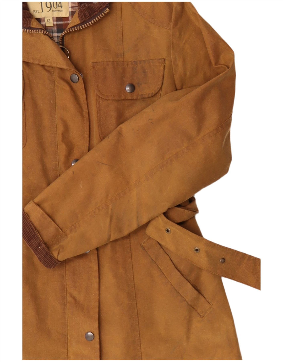 PORTWEST Chaqueta de algodón encerado para mujer Reino Unido 12 Algodón beige medio