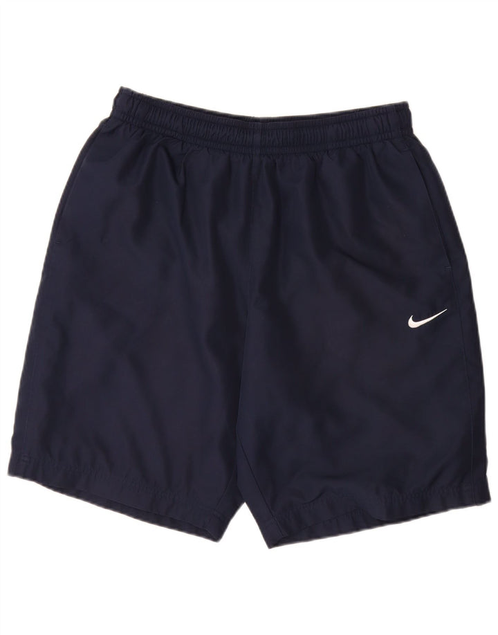 Pantalones cortos deportivos NIKE para hombre, talla grande, poliéster azul marino