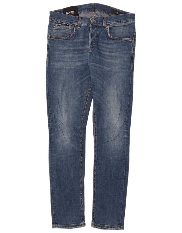 Dondup Hombre George Skinny Jeans W34 L32 Algodón Azul