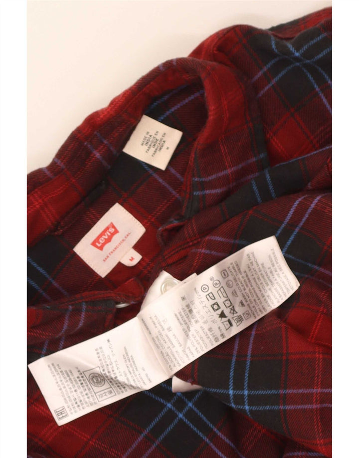Levi's Hombre Camisa De Franela De Algodón A Cuadros Rojo Medio