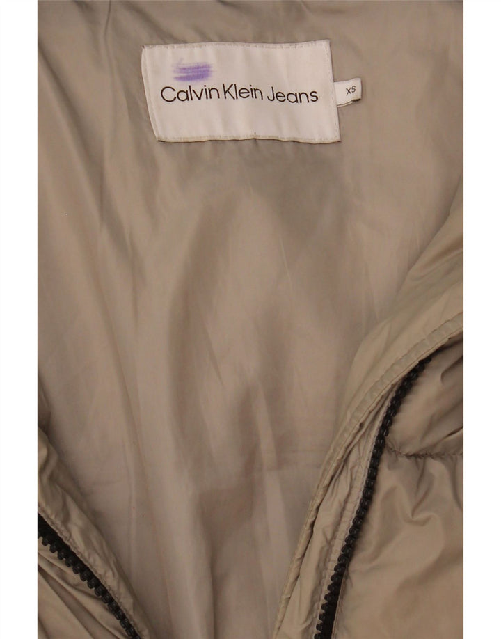 Calvin Klein Jeans Chaqueta acolchada para hombre UK 34 XS Poliamida beige