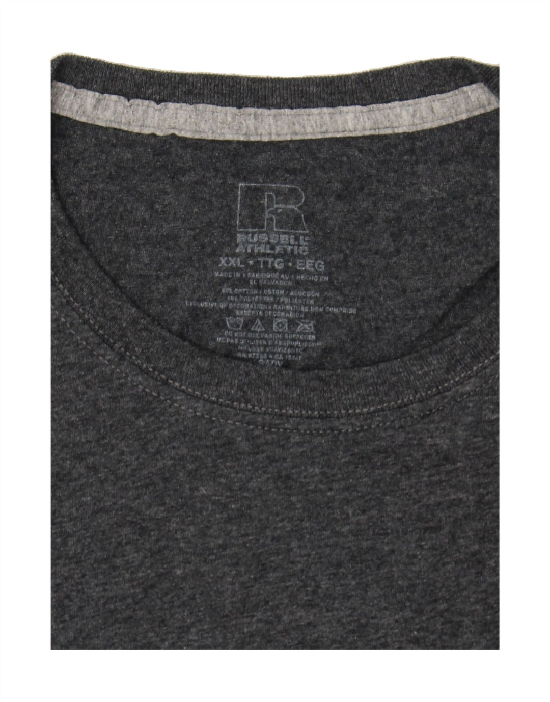 RUSSELL ATHLETIC Mens T-Shirt Top 2XL Grey Cotton Vintage Russell Athletic and Second-Hand Russell Athletic from Messina Hembry 