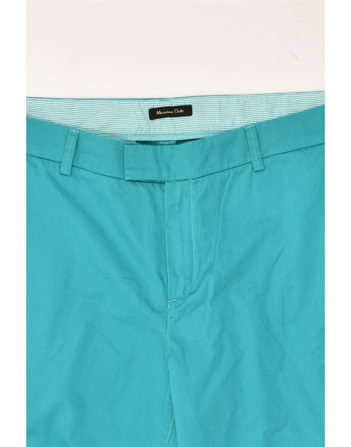 MASSIMO DUTTI Womens Tapered Chino Trousers W32 L26 Blue Cotton | Vintage Massimo Dutti | Thrift | Second-Hand Massimo Dutti | Used Clothing | Messina Hembry 