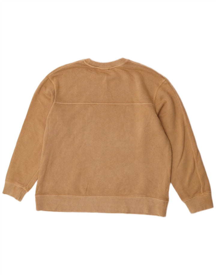 Zara Mujer Sudadera Oversize Jersey UK 44 Algodón Beige Medio
