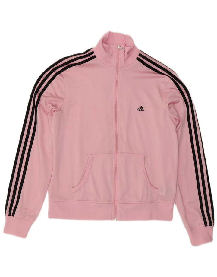 Adidas - Chaqueta de chándal para mujer, talla 40, poliéster rosa grande