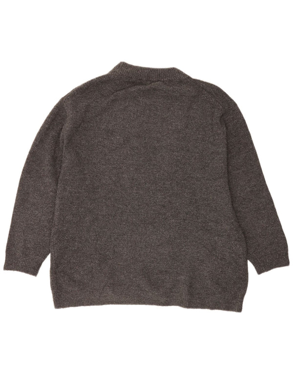Zara Suéter De Cuello Redondo De Gran Tamaño para Mujer UK 44 Gris Medio