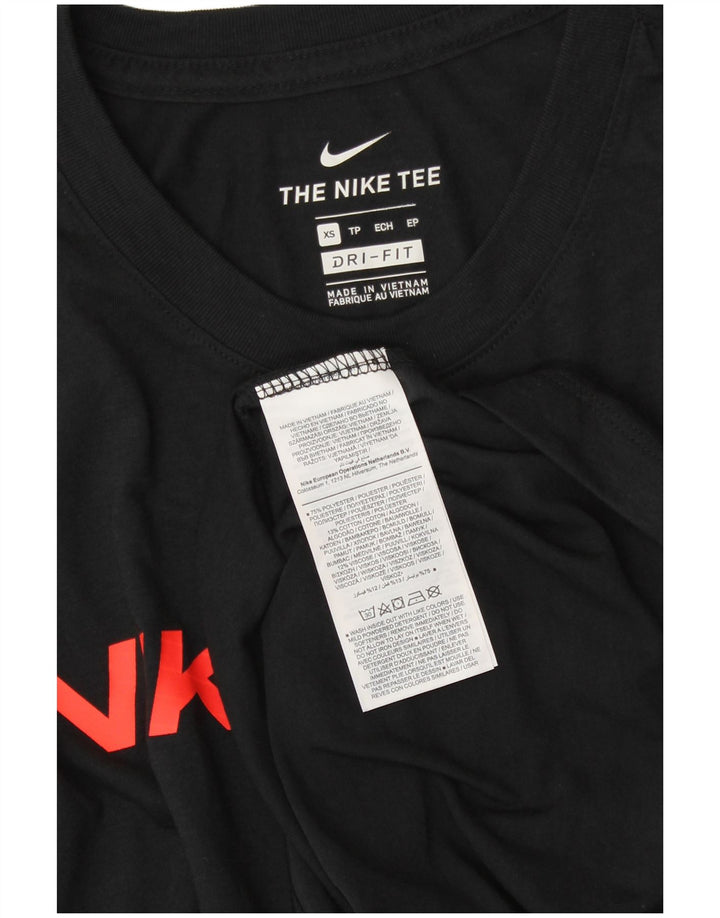 NIKE Camiseta Dri Fit Graphic para Hombre Top XS Poliéster Negro