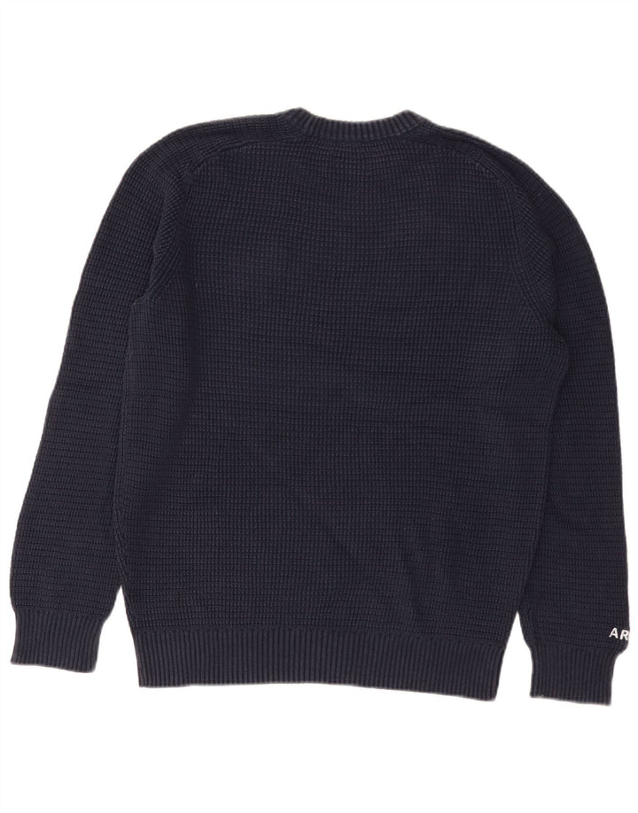 L.L.Bean - Jersey de cuello redondo para hombre, talla pequeña, algodón azul marino