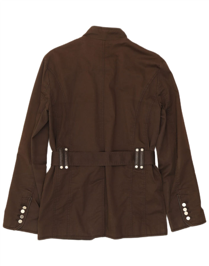 Zara Chaqueta Militar Hombre UK 38 Algodón Marrón Medio