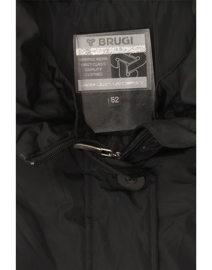 BRUGI Abrigo acolchado para mujer IT 52 2XL Negro