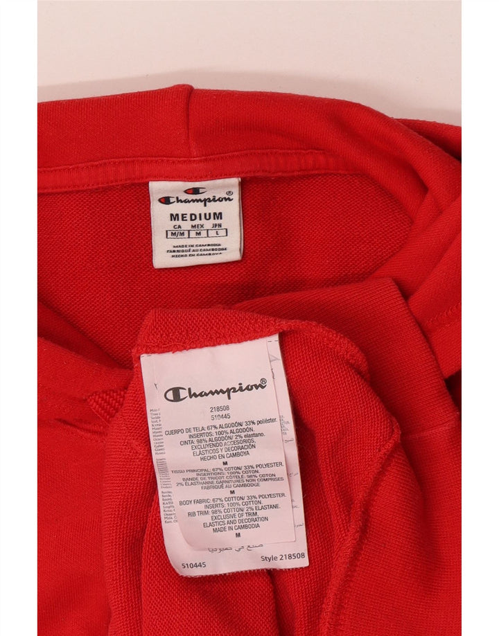Champion Sudadera Con Capucha Gráfica Para Hombre Jersey De Algodón Rojo Medio