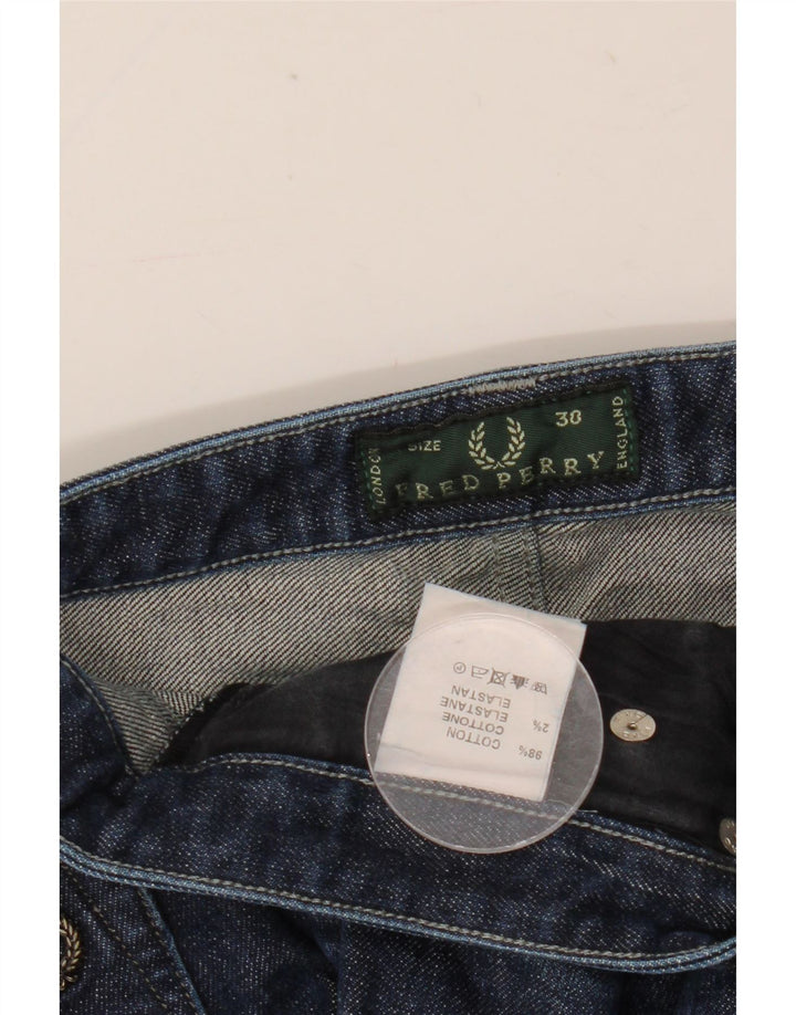 Vaqueros Fred Perry Slim Mujer W30 L31 Algodón Azul Marino