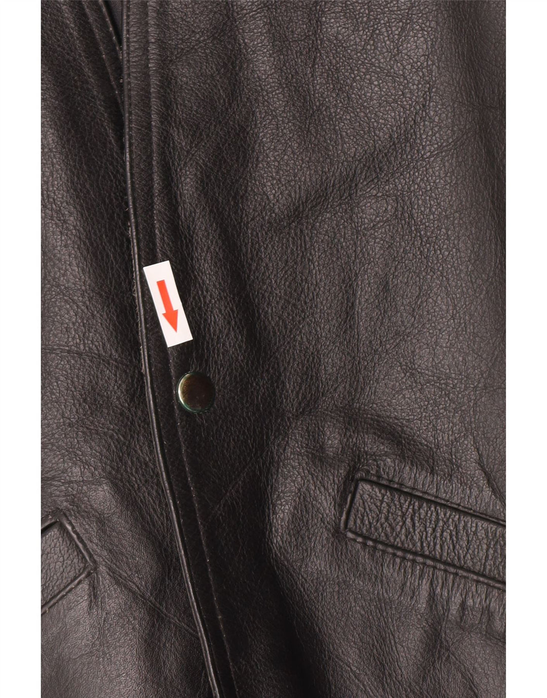 Vintage hombres chaleco de cuero occidental pequeño negro