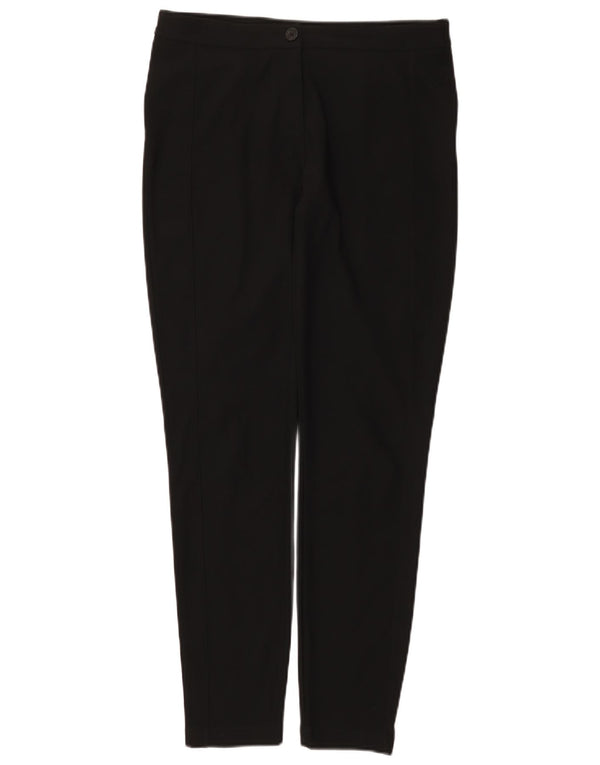 Benetton Pantalones Casuales Pitillo Mujer ES 40 Mediano W32 L30 Poliéster Negro