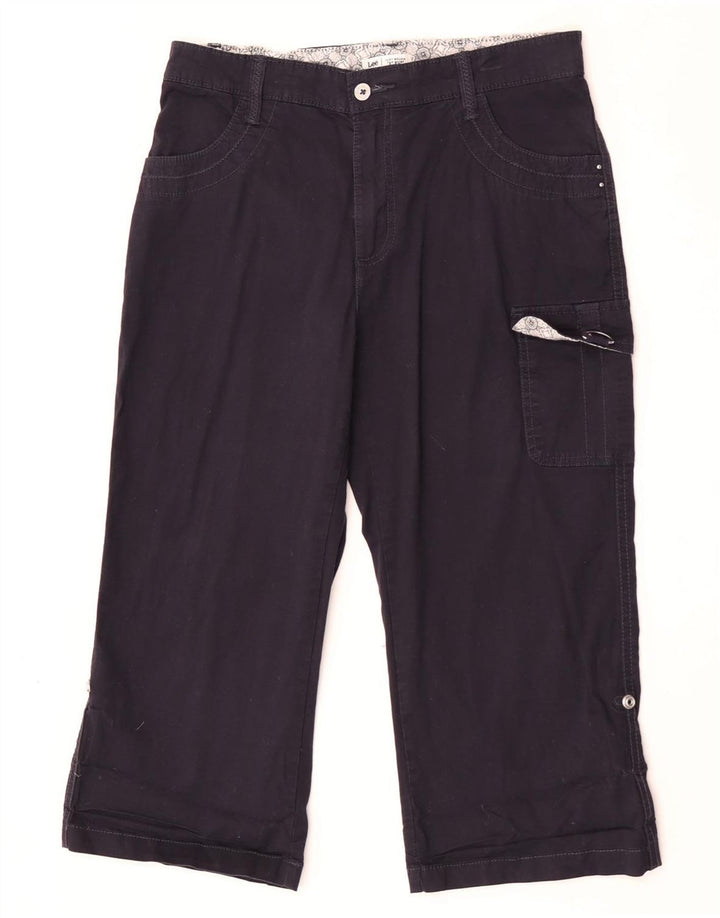 Lee Pantalones Capri Cargo para Mujer US 8 Medium W30 L20 Azul Marino Algodón