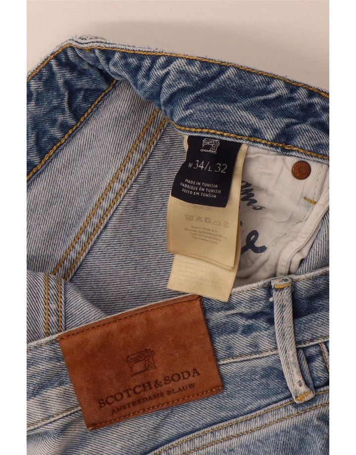 SCOTCH & SODA Vaqueros Rectos Hombre W34 L32 Algodón Azul
