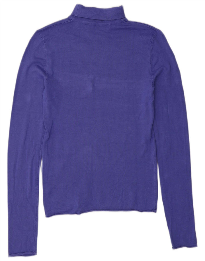 Zara Mujer Top Manga Larga UK 8 Small Púrpura