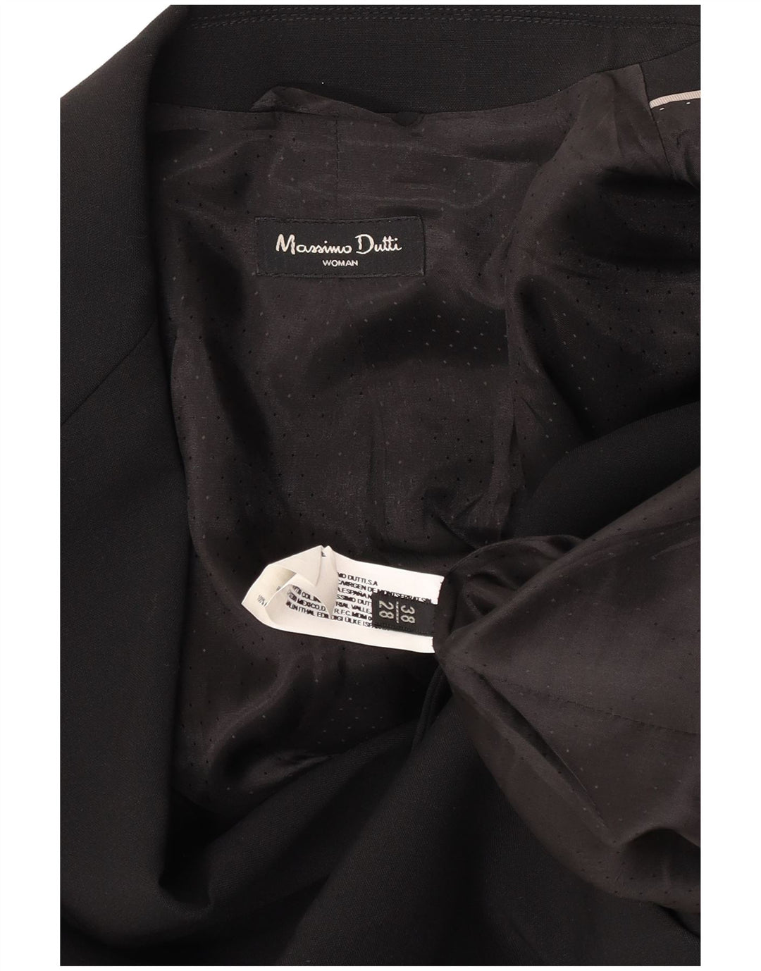 Massimo Dutti Chaqueta Blazer De 1 Botón Mujer EU 38 Small Lana Negra