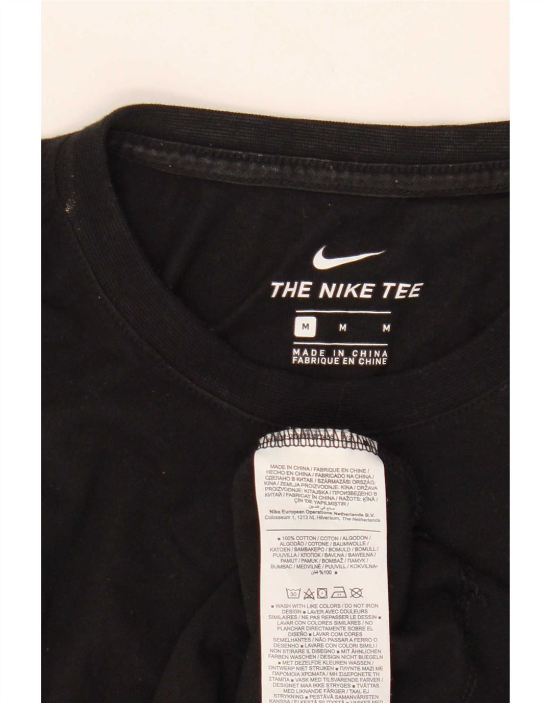Camiseta Nike Hombre Top Medium Negro Algodón