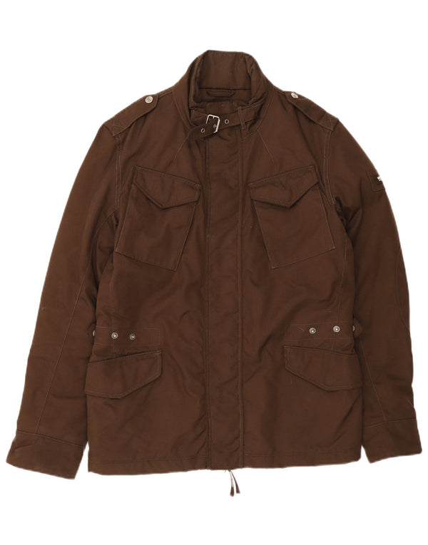 Woolrich Chaqueta cortavientos militar para hombre UK 36 Small Khaki Nylon