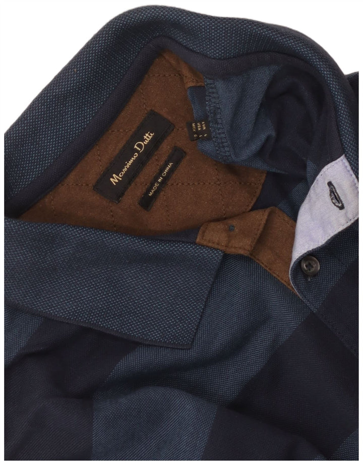 Massimo Dutti Polo Manga Larga Hombre Rayas Azul Marino Grande