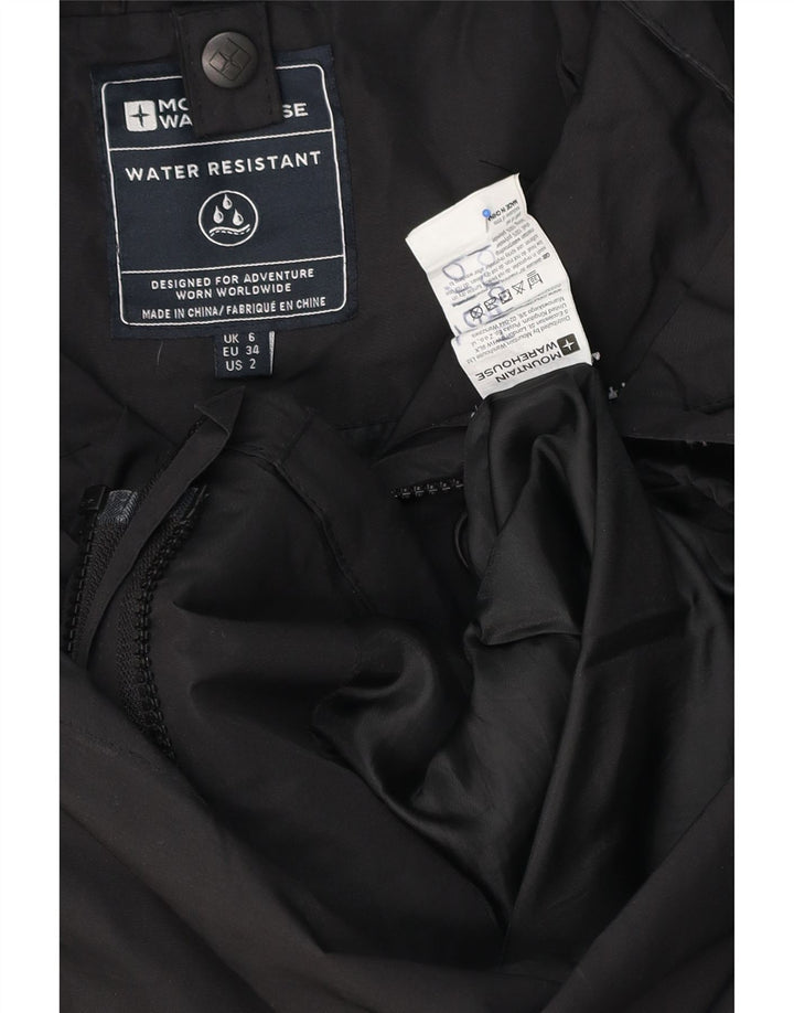 Chaqueta impermeable con capucha para mujer Mountain Warehouse UK 6 XS Poliéster negro