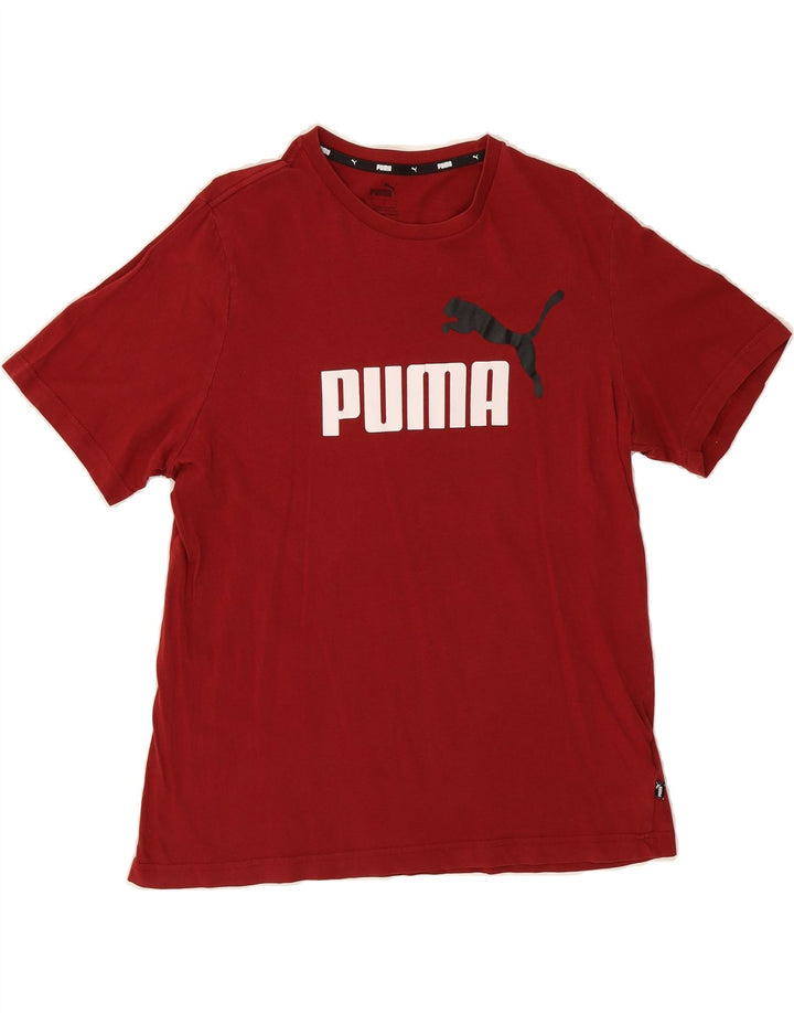 PUMA Mens Graphic T-Shirt Top Large Red Cotton Vintage Puma and Second-Hand Puma from Messina Hembry 