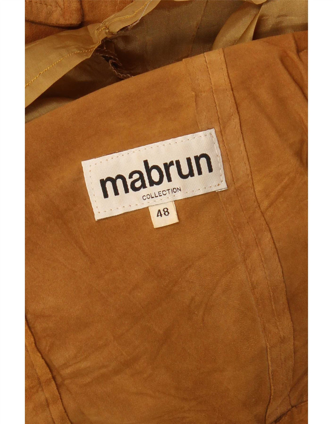 Mabrun Chaqueta de ante para mujer IT 48 XL Beige