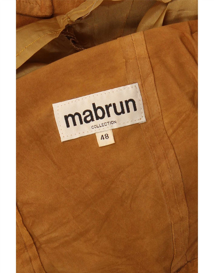 Mabrun Chaqueta de ante para mujer IT 48 XL Beige