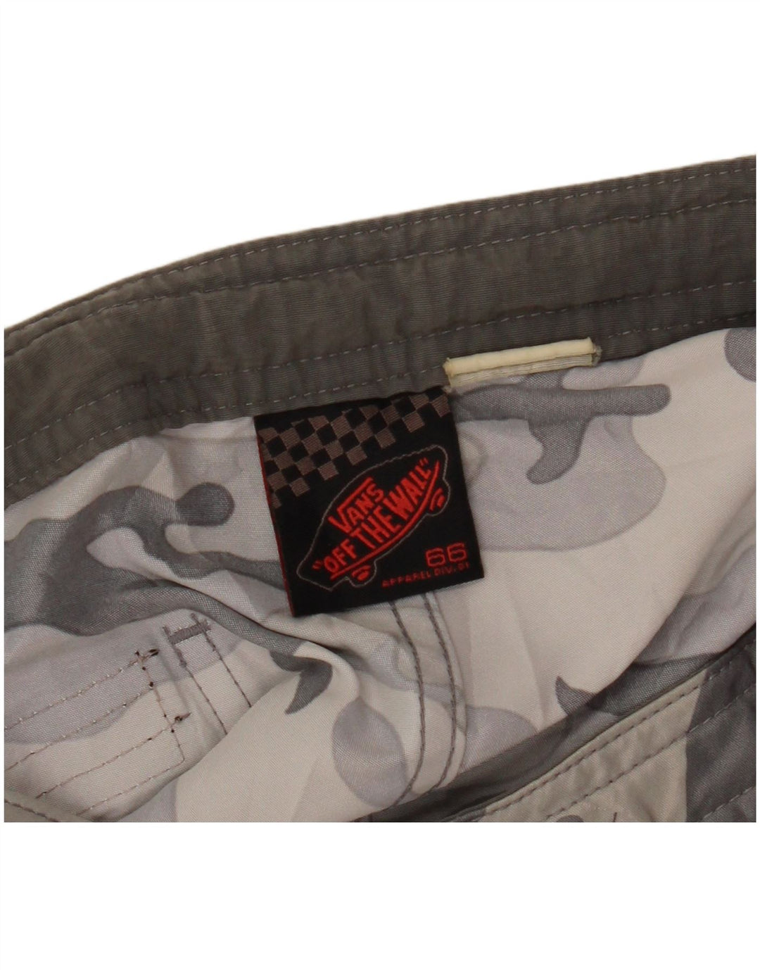 VANS Pantalones cortos casuales para mujer W27 Small Grey Camuflaje