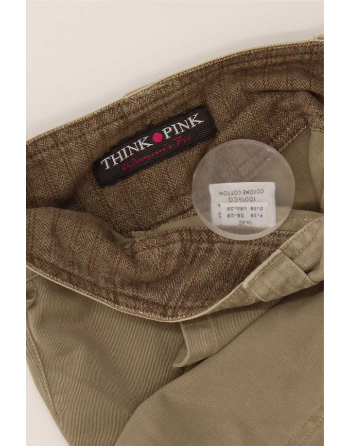 Falda acampanada para mujer Think Pink W28 Algodón beige medio