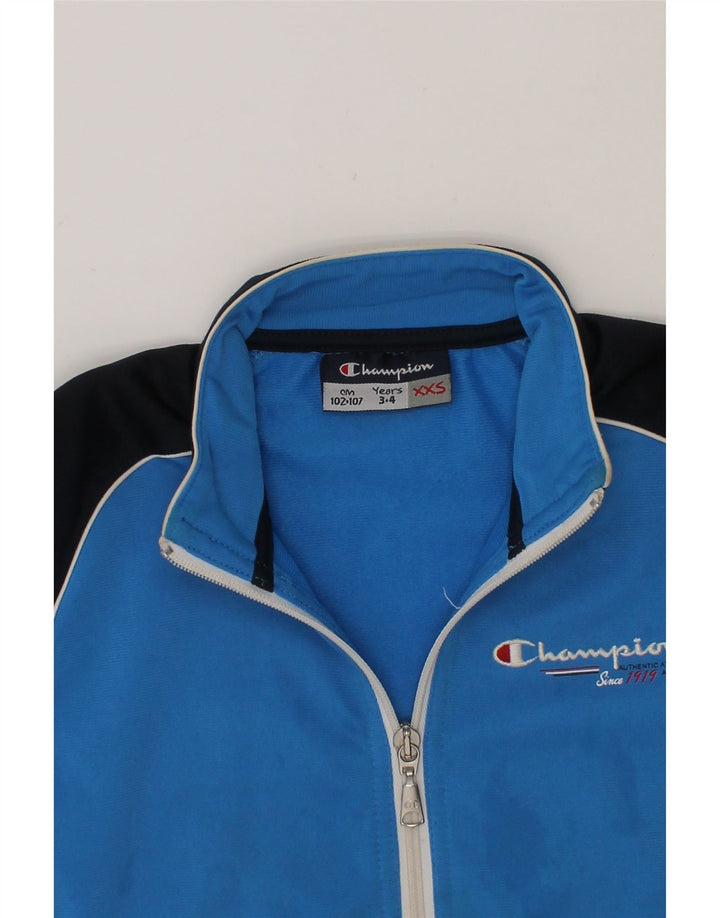 CHAMPION Boys Tracksuit Top Jacket 3-4 Years 2XS  Blue Colourblock Vintage Champion and Second-Hand Champion from Messina Hembry 